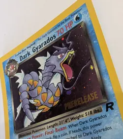 Vintage Dark Gyarados Holo Team Rocket 8/82 Prerelease Pokemon Card 2000 - Image 3