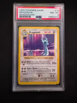 1999 Pokemon Game Base Shadowless English Card - PSA 8 - Dragonair #18/102 - Image 1