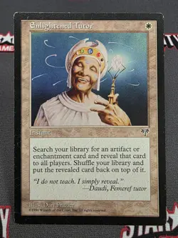 MTG Enlightened Tutor- DAMAGED -Mirage Magic the Gathering Card # 014 - Image 1