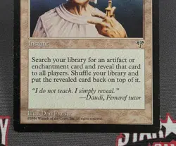 MTG Enlightened Tutor- DAMAGED -Mirage Magic the Gathering Card # 014 - Image 4