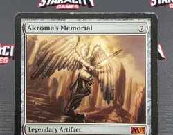 MTG Akroma's Memorial- DAMAGED -Magic 2013 Magic the Gathering Card # 200 - Image 3