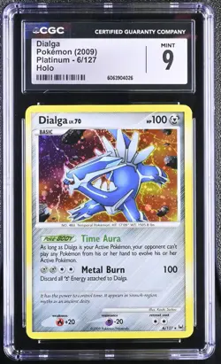 CGC 9 MINT Dialga 2009 Platinum 6/127 Holo Pokemon Card - Image 1