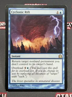 MTG Cyclonic Rift- DAMAGED -Return to Ravnica Magic the Gathering Card # 035 - Image 1