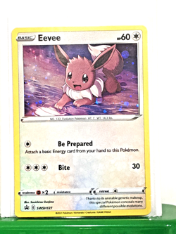 Eevee SWSH127 SWSH: Sword & Shield *Black Star Promo* Cards Holo Cosmos - Image 1