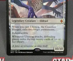MTG Ulamog, the Ceaseless Hunger- DAMAGED -Battle for Zendikar Magic Card # 015 - Image 4