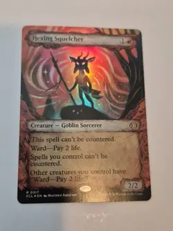 1x Hexing Squelcher (Showcase) Foil Lorwyn Eclipsed 317 R NM MTG x1 - Image 1