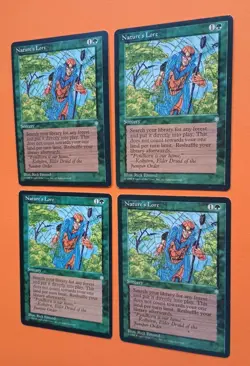 Magic the Gathering MTG Ice Age NATURE'S LORE X 4 U LP/EX 1995 Nice!! - Image 2