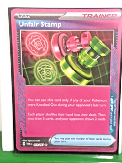 Unfair Stamp 165/167 Sv06: Twilight Masquerade Holo Ace SPEC Rare NM Pokemon - Image 1