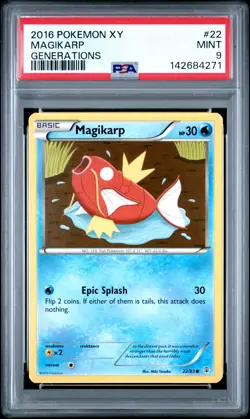 2016 POKEMON XY GENERATIONS #22 MAGIKARP PSA 9 - Image 1