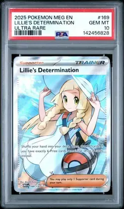 2025 POKEMON MEGA EVOLUTION LILLIE'S DETERMINATION Ultra Rare PSA 10 Gem Mint - Image 1