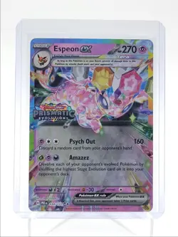 ESPEON EX 2025 POKEMON PRISMATIC EVOLUTIONS DOUBLE RARE 034/131 Q5542 - Image 1