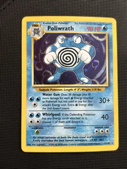 [LP] Poliwrath 13/102 Holo 1999 Base Set Unlimited Pokemon TCG WOTC Vintage - Image 1