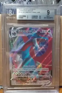 BGS 9 2020 Pokemon Sword & Shield Darkness Ablaze 144 Full Art/Salamence Vmax - Image 2