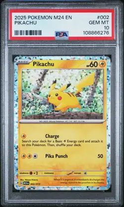 GEM MINT✨ 2025 Pokemon M24 EN McDonald's Collection Pikachu 002 PSA 10 - Image 1