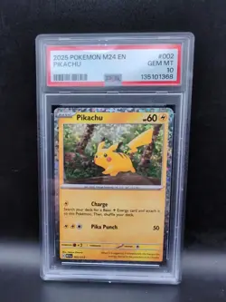 Pikachu 002/015 - 2025 McDonald's Promo - PSA 10 GEM MINT - HOLO - Pokemon - Image 1