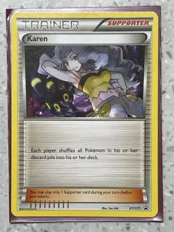 2016 Pokemon XY Promo #XY177 Karen - Black Star Promo - Image 1