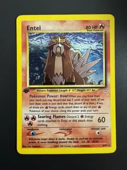 Pokemon Entei Neo Revelation 1st Edition Holo Rare 6/64 - Image 1