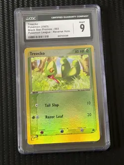 CGC 9 Treecko Reverse Holo #003 Black Star Promo Pokemon League 2003 Pokemon - Image 1