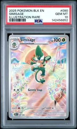 2025 POKEMON BLACK BOLT #090 SIMISAGE ILLUSTRATION RARE PSA 10 Gem Mint - Image 1