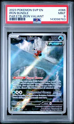 2023 POKEMON SVP EN-SV BLACK STAR PROMO #066 IRON BUNDLE PSA 9 - Image 1