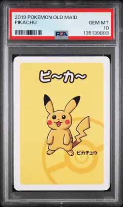 2019 POKEMON OLD MAID PIKACHU PSA 10 - Image 1