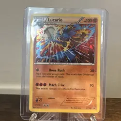 Pokemon TCG Lucario XY Black Star Promos XY140 Promo Cosmos Holo Rare MINT/NM - Image 1