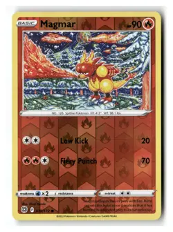 Magmar 019/172 Common Brilliant Stars Pokemon Reverse Holo Near Mint - Image 1