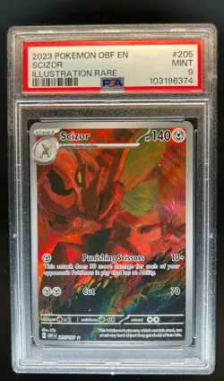 2023 Pokemon SV Obsidian Flames OBF EN Scizor #205/197 PSA 9 - Image 1