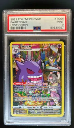 2022 Pokemon SWSH Lost Origin Gengar Trainer Gallery Full Art #TG06/TG30 PSA 9 - Image 1