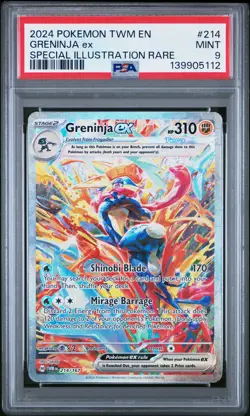 2024 POKEMON TWM SPECIAL ILLUSTRATION RARE#214 GRENINJA EX PSA 9 - Image 1