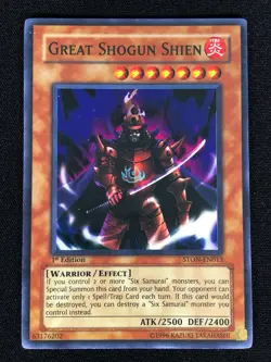 Yugioh Great Shogun Shien STON-EN013 1st Super (LP) - Image 1