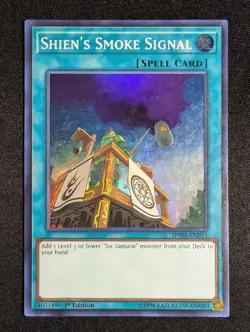 Yugioh - Shien's Smoke Signal SPWA-EN015 1st Edition Super Rare LP - Image 1