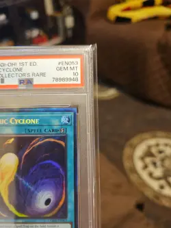 2022 PSA 10 YUGIOH COSMIC CYCLONE 1ST ED COLLECTORS RARE TAMA-EN053 POP 2 - Image 2