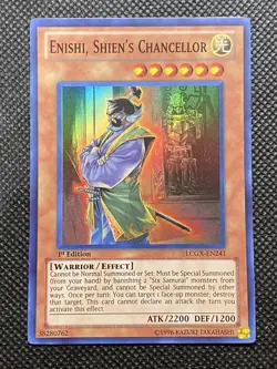 YuGiOh! - Enishi, Shien's Chancellor LCGX-EN241 Super Rare 1st Edition Near Mint - Image 1