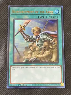 YuGiOh! - Reinforcement Of The Army RA01-EN051 Ultra Rare 1st Edition Near Mint - Image 1