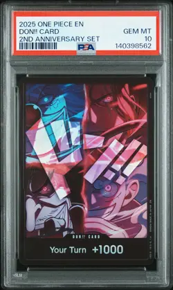 2025 ONE PIECE ENGLISH VERSION 2ND ANV SET DON!! CARD PSA 10 - Image 1