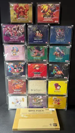 One Piece Game TCG Complete English Booster Box Collection OP01 Blue Bottom OP13 - Image 1