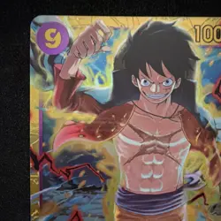 Monkey D. Luffy OP09-119 Secret Rare Full Art Holo One Piece CCG Card - Image 4