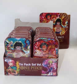 One Piece Tin Pack Set Vol. 1 Display OP10 Royal Blood Sealed ENGLISH NEW Damage - Image 1