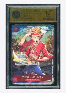 One Piece CCG 10 Prefect Monkey D Luffy Promo 2022 P-001 Championship Japanese - Image 1