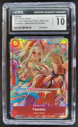 2025 ONE PIECE CCG YAMATO ALTERNATE ART EB01-007 CGC 10 TL3 - Image 1