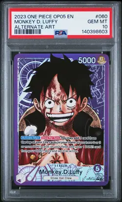 2023 ONE PIECE OP05-AWAKENING OF THE NEW ERA #060 MONKEY D. LUFFY PSA 10 - Image 1