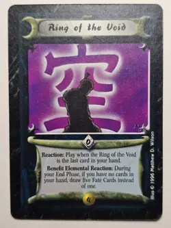 Ring Of The VOID (Emerald) L5R Legend Five Rings ccg edition Near Mint NM+ card - Image 1