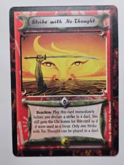 Strike With No-Thought L5R Legend of the Five Rings Forbidden Knowledge ccg card - Image 1
