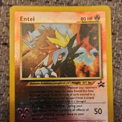 Pokemon Entei Basic Beast 80 HP Promo 50 Attack Pokemon Promos TCG Card - Image 1