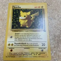 Pokemon TCG Ivy Pikachu Black Star Promo #1 Card WOTC LP + Condition 1999 - Image 1