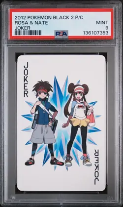 2012 POKEMON BLACK 2 PLAYING CARDS JOKER ROSA & NATE PSA 9 - Image 1