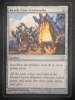 MTG Krark-Clan Ironworks- DAMAGED -Fifth Dawn Magic the Gathering Card # 134 - Image 1