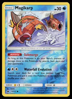 Magikarp 17/111 Common SM - Crimson Invasion Reverse Holo Pokemon Card - Image 1