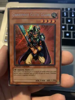 Yu-Gi-Oh Obnoxious Celtic Guard Secret Rare Limited Edition Card CT1-EN006 MINT - Image 1